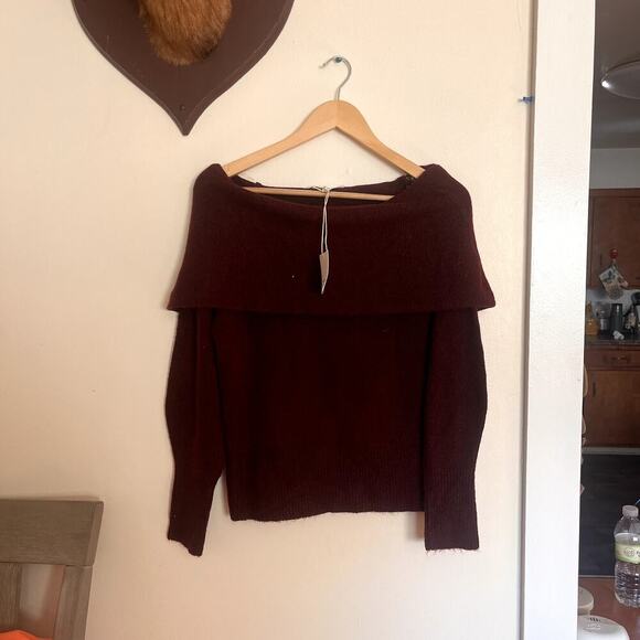 NWT BeachLunchLounge Womens Marilyn Priscilla Sweater Rib-Knit Merlot‎ Size XS - Picture 3 of 11